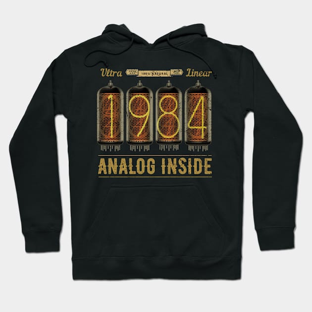 Vintage 1984 Analog Birthday Hoodie by All-About-Words